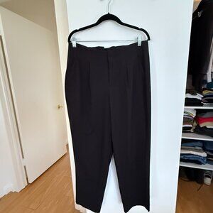 A New Day Cropped Pleated Pants Sz 12 Black